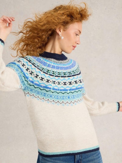 Norwegerpullover mit Pailletten