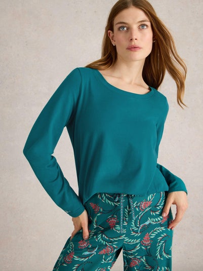 Pyjamatop Eva aus Jersey - Mid Teal - XL