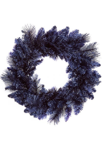 Premier Decorations Midnight Blue Fir artificial Wreath 50cm