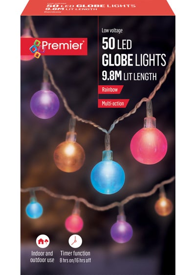 Premier Decorations 50 Multi-colour LED Globe Lights