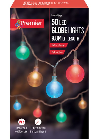 Premier Decorations 50 Rainbow LED Globe Lights