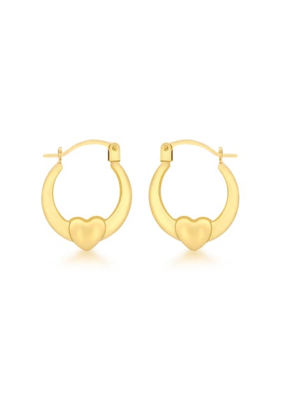 Golden Moments 9ct Yellow Gold Mini Heart Hoops