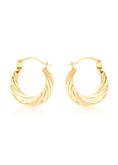 Golden Moments 9ct Yellow Gold Mini Twist Hoops
