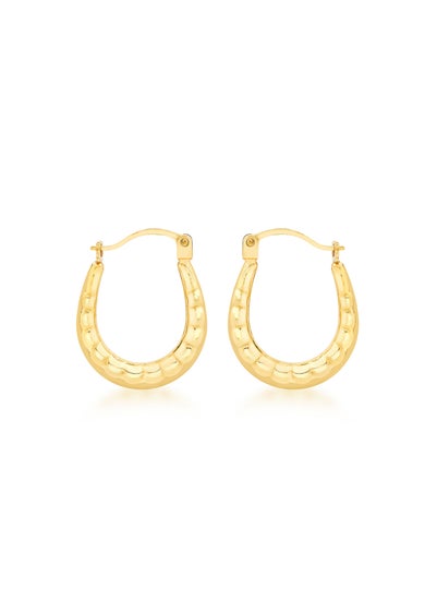 Golden Moments 9ct Yellow Gold Mini Patterned Hoops