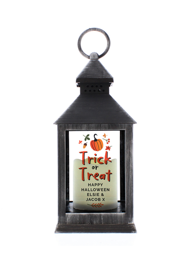 Personalised Memento Company Black Trick or Treat Lantern