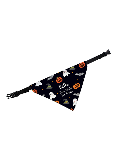 Personalised Memento Company Black Halloween Dog Bandana