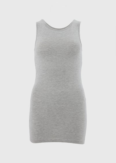 Grey Longline Vest Top