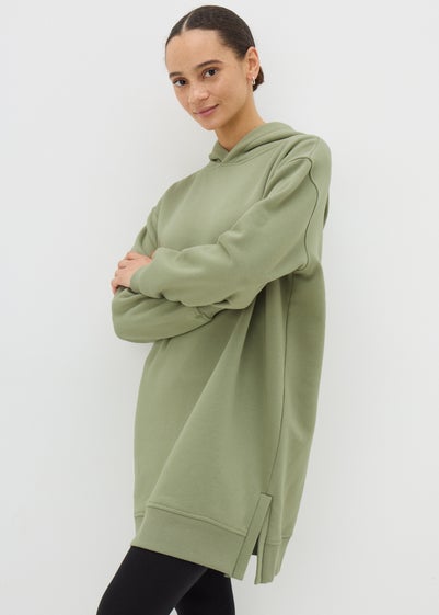 Green Longline Hoodie