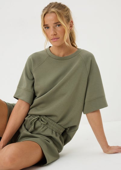 Khaki Super Soft Co Ord T-Shirt