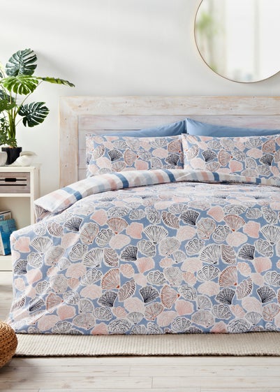 Blue Shell Print Duvet Set