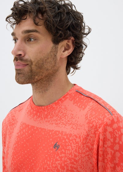 Souluxe Coral Pixel Jacquard T-Shirt