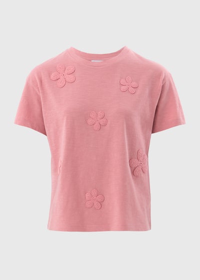 Pink Lace Flower T-Shirt