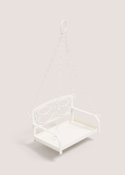 White Swing Bird Seat