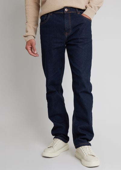 Threadbare Midnight Blue Straight Fit Jeans With Stretch