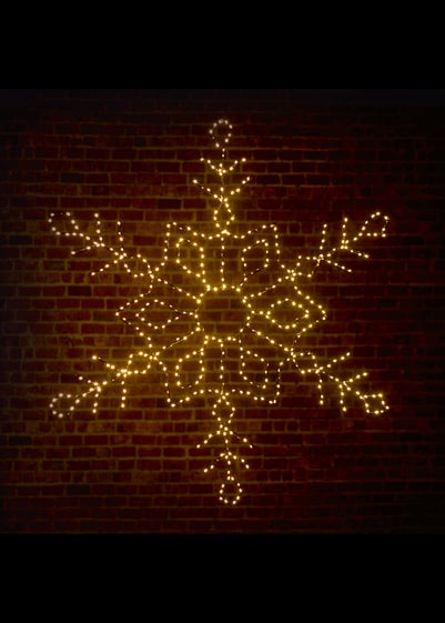 Premier Decorations Twinkling Flexibrights Snowflake Light Sculpture with 498 Warm White LEDs 120cm