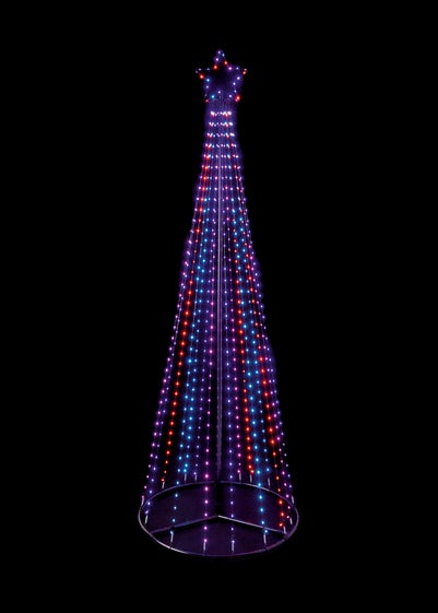 Premier Decorations Flexibright Pyramid Tree with 835 Rainbow LEDs 250m