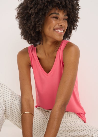 Coral V Neck Vest