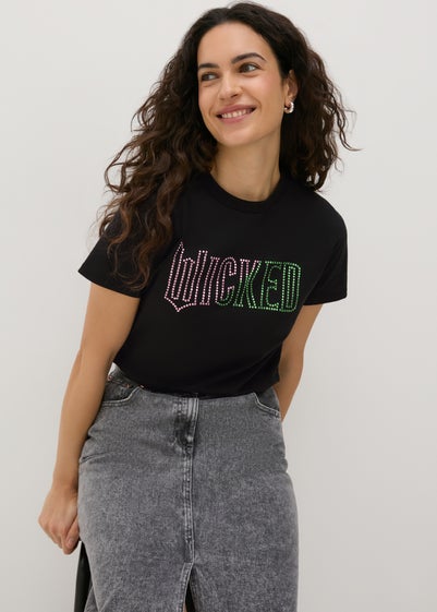 Wicked Black Embellished T-Shirt