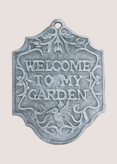 Cast Iron Welcome Garden Sign