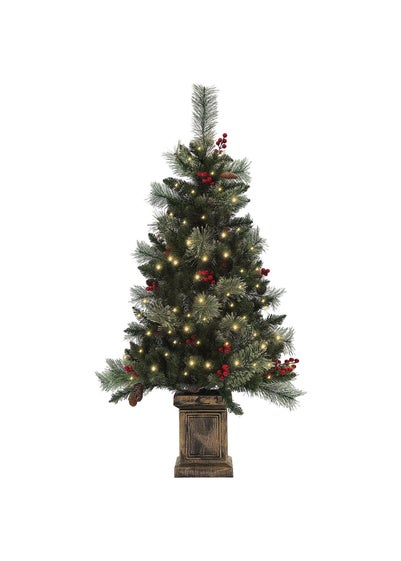 HOMCOM Green Prelit Christmas Tree with LED Lights