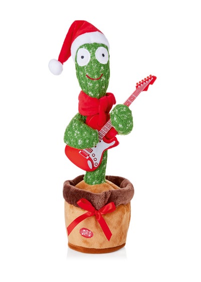 Premier Decorations Battery Operated Dancing and Singing Cactus with Guitar 35cm