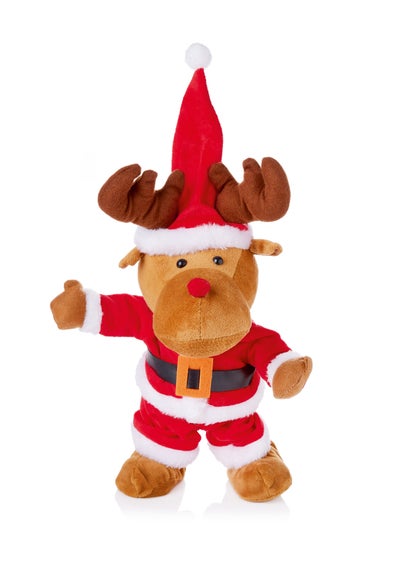 Premier Decorations Dancing and Singing Rocking Reindeer 32cm