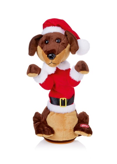 Premier Decorations Battery Operated Dancing and Singing Sausage Dog 30cm