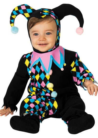 Bristol Novelty Kids Black Court Jester Costume (1-4yrs)