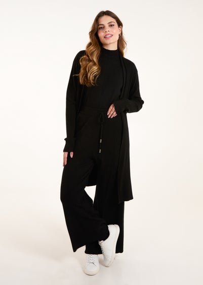 Blue Vanilla Black Cardigan Trousers Set (3 Pcs)