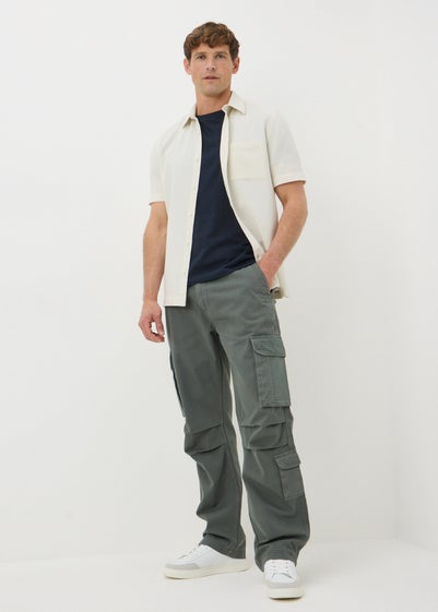 Grey Loose Cargo Trousers