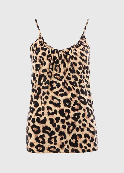 Brown Leopard Print Cami Top