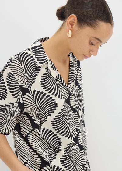 Black Monochrome Shell Shirt