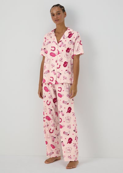 Pink Western Pyjama Set