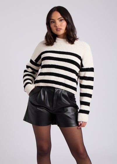 Urban Bliss Cream Striped Chenile Jumper