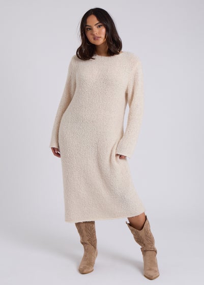 Urban Bliss Cream Boucle Maxi Dress