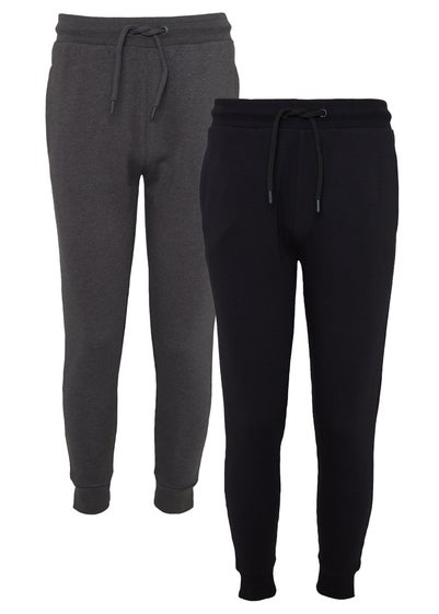 Threadbare Black 2 Pack Regular Fit Joggers