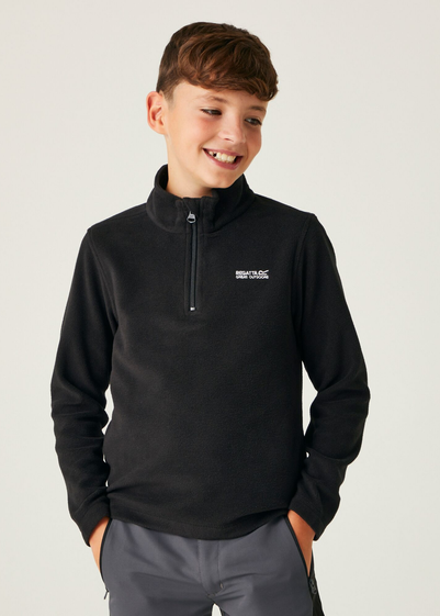 Regatta Black Kids' Hot Shot II Half Zip Fleece