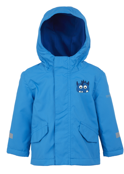 Regatta Spike The Monster Hydro Blue Kids' Animal Rainy Day Jacket