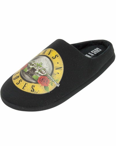 Guns N Roses Black Logo Mule Slippers