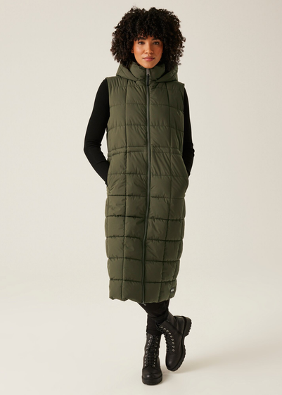 Regatta Dark Khaki Leandra Longline Bodywarmer