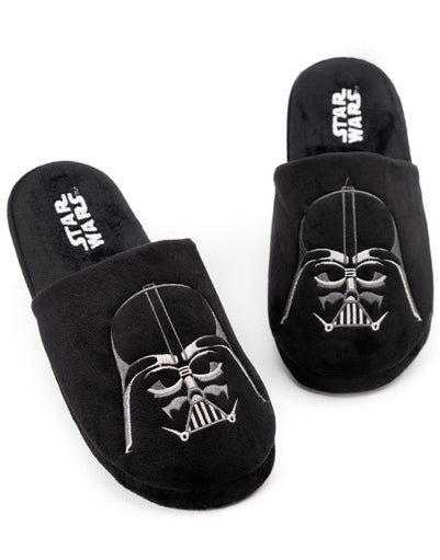 Star Wars Mens Black Darth Vader Mule Slippers