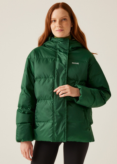 Regatta Eden Rain Cloud Emerald Orla Kiely Oversized Quilted Jacket