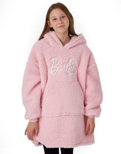 Barbie Girls Pink Logo Blanket Hoodie (6 - 13 Years)