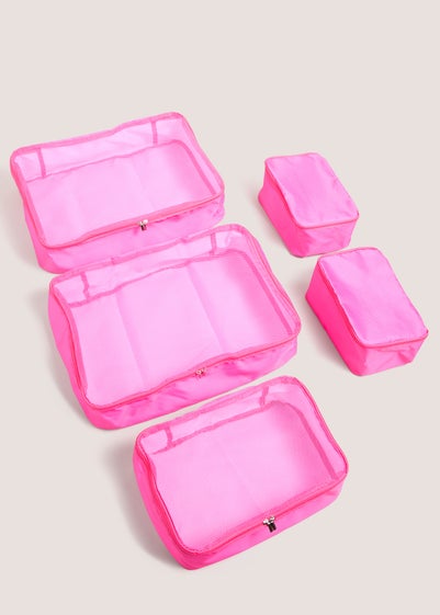 5 Pack Pink Packing Cubes