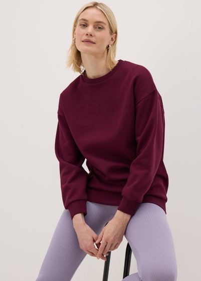 Burgundy Longline Sweatshirt