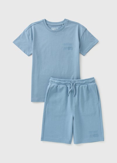 Boys Blue Future Top & Shorts Set (7-15yrs)
