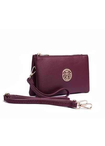 Raffaella Burgundy Clutch Purse