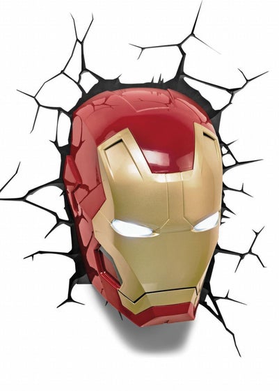 3D Light FX Red Marvel Avengers Iron Man 3 Face 3D Deco Light