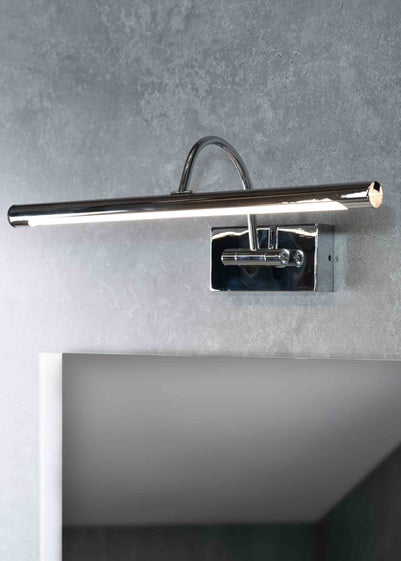 ValueLights Alana Polished Silver Wall Light Integrated LED (20cm x 11cm x 46.5cm)