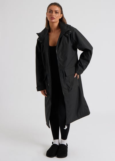 Urban Bliss Black Rubberised Raincoat